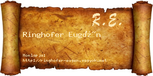 Ringhofer Eugén névjegykártya